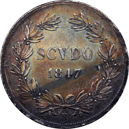 Italie Vatican Pie IX Scudo 1847 Rome – Image 2