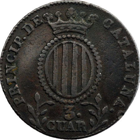 Espagne Isabelle II 3 Quartos 1838 Madrid