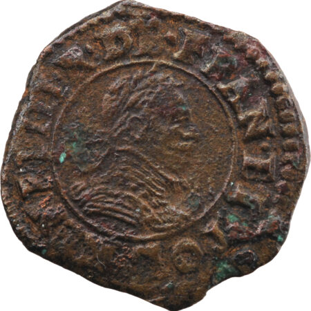 France Henri III Denier Tournois 1591/92 Paris