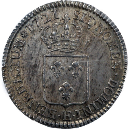 France Louis XV Ecu de France 1721 Tours – Image 4