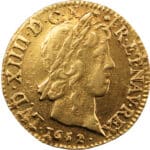France Louis XIV Louis d'or à la mèche longue 1652 Lyon