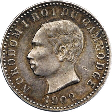 Cambodge Norodom Ier médaille souvenir au module du Franc 1902