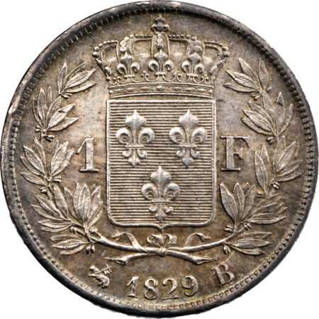 France Charles X Franc 1829 Rouen – Image 2