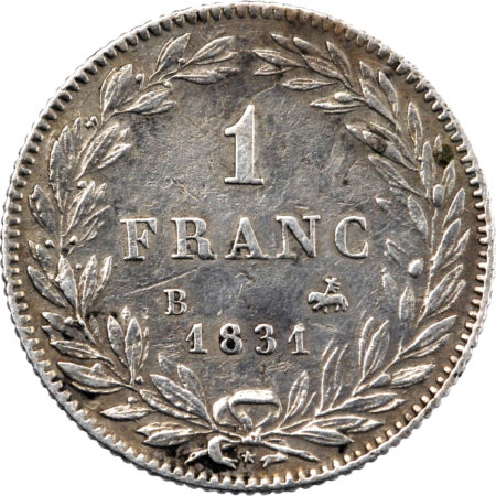 France Louis-Philippe Ier Franc 1831 Rouen – Image 2