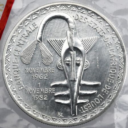États de l'Afrique de l'Ouest  5000 Francs Essai 1982