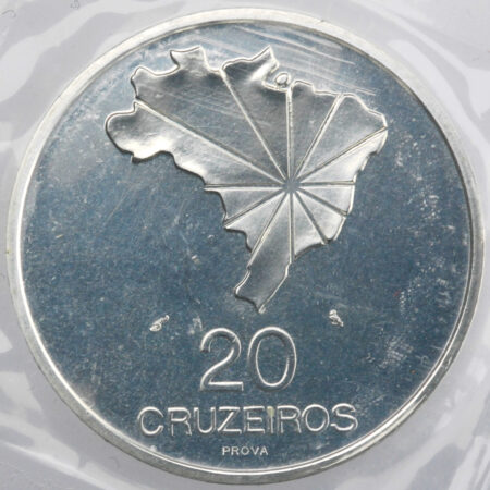 Brésil  20 Cruzeiros Essai - Prova 1972 – Image 2