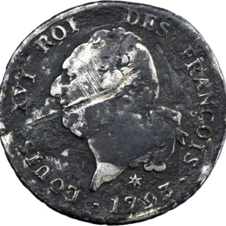 France Louis XVI 30 sols FRANÇOIS au génie 1793 Pau