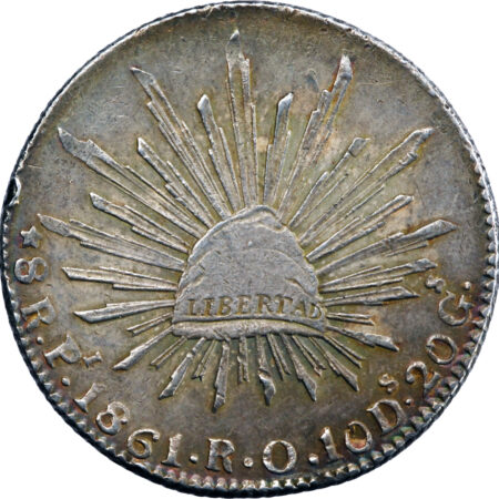 Mexique  8 Reales 1861 San Luis Potosi – Image 2