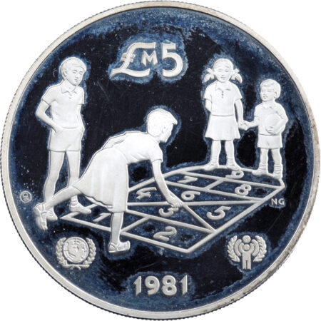 Malte 5 Pounds  1981 – Image 2