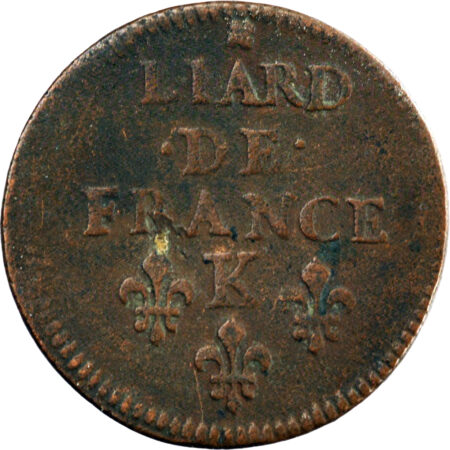 France Louis XIV Liard 1656 Bordeaux – Image 2