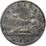Espagne  Peseta 1870 (18-73) Madrid