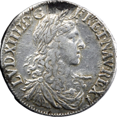 France Louis XIV Demi-écu au buste juvénile 1660 Rennes