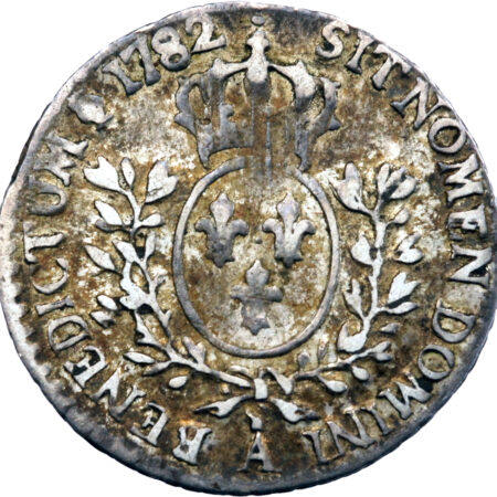 France Louis XVI Vingtième d'écu aux branches d'olivier 1782 Paris – Image 2