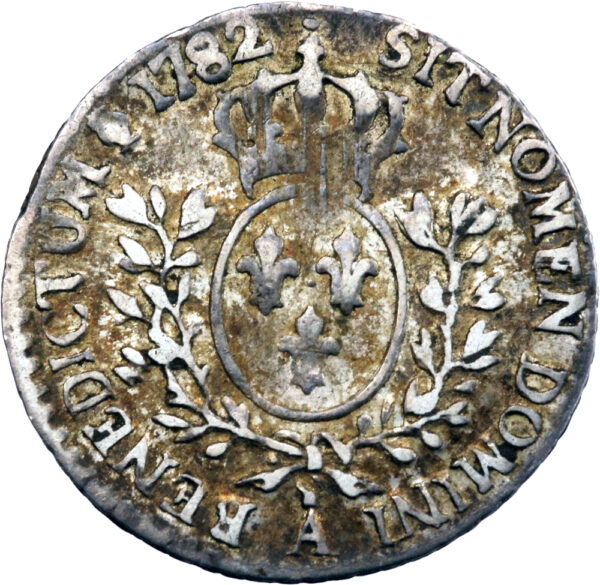 France Louis XVI Vingtième d'écu aux branches d'olivier 1782 Paris – Image 2