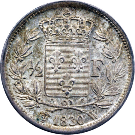 France Charles X 1/2 Franc 1830 Lille – Image 2