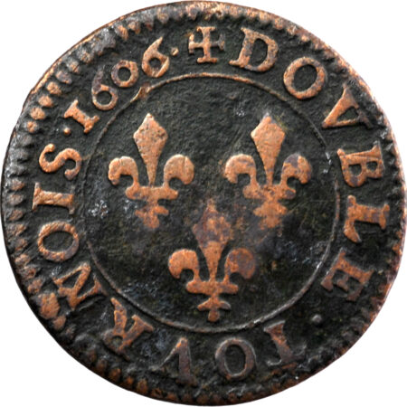 France Henri IV Double tournois 1606 Paris – Image 2