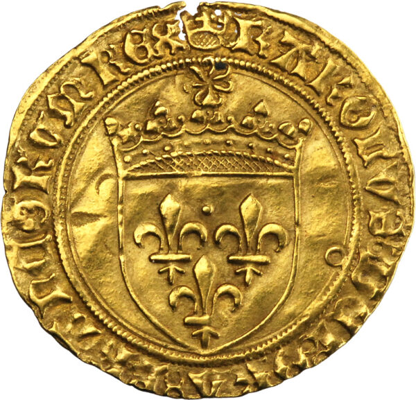 France Charles VIII Écu d'or au soleil 1483 Poitiers