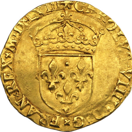 France Charles IX Écu d'or au soleil 1563 Montpellier