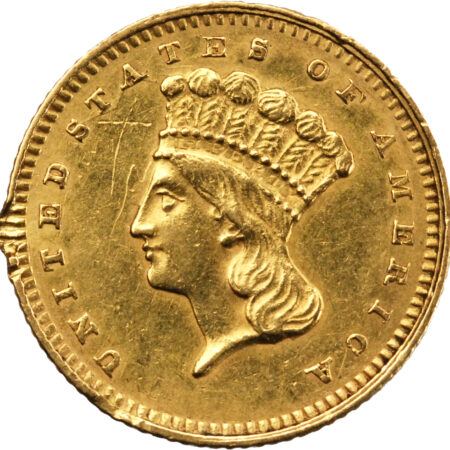 États-Unis Dollar Indian Princess Head 1862 Philadelphie