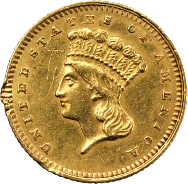 États-Unis Dollar Indian Princess Head 1862 Philadelphie