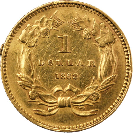 États-Unis Dollar Indian Princess Head 1862 Philadelphie – Image 2