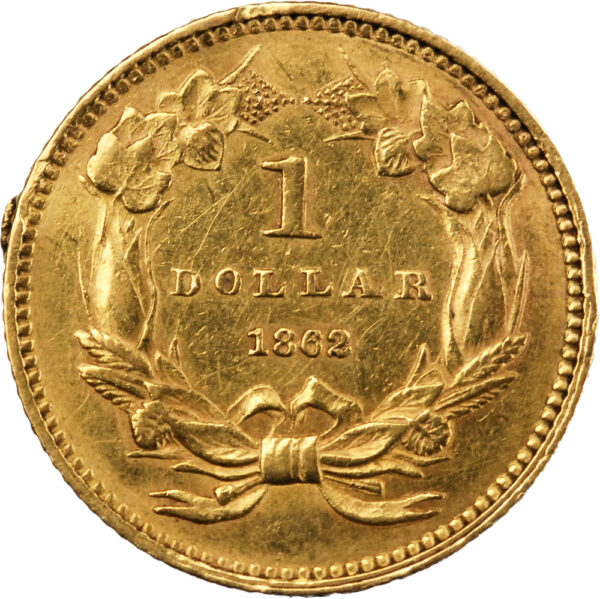 États-Unis Dollar Indian Princess Head 1862 Philadelphie – Image 2