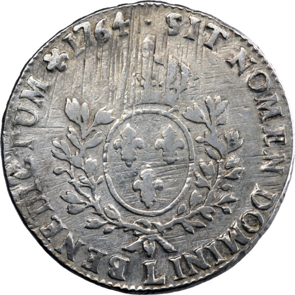 France Louis XV Écu au bandeau 1764 Bayonne – Image 2