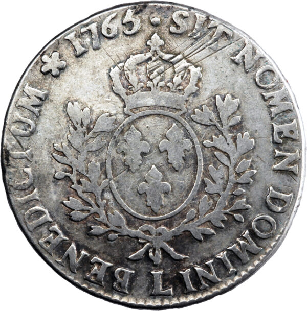 France Louis XV Écu au bandeau 1765 Bayonne – Image 2