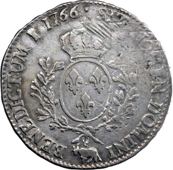 France Louis XV Écu de Béarn au bandeau 1766 Pau – Image 2
