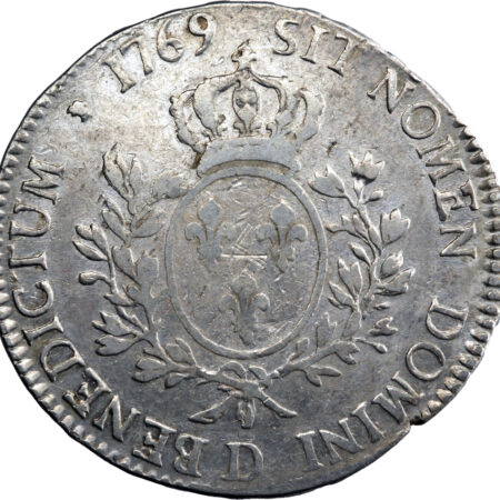 France Louis XV Écu au bandeau 1769 Lyon – Image 2
