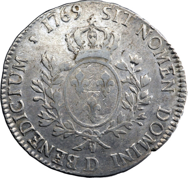 France Louis XV Écu au bandeau 1769 Lyon – Image 2