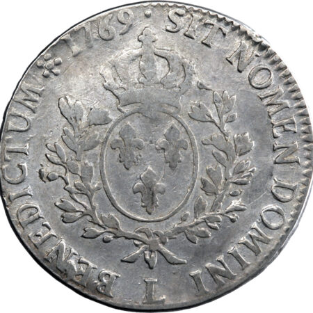 France Louis XV Écu au bandeau 1769 Bayonne – Image 2