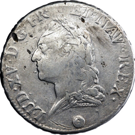 France Louis XV Écu à la vieille tête 1772 Perpignan