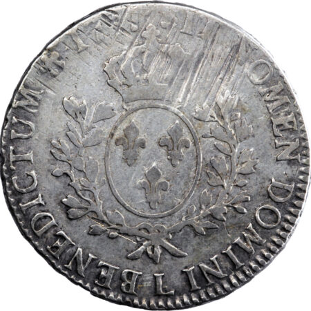 France Louis XVI Écu aux branches d'olivier 1777 Bayonne – Image 2