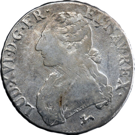 France Louis XVI Écu aux branches d'olivier 1784 Orléans