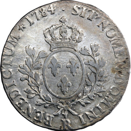 France Louis XVI Écu aux branches d'olivier 1784 Orléans – Image 2