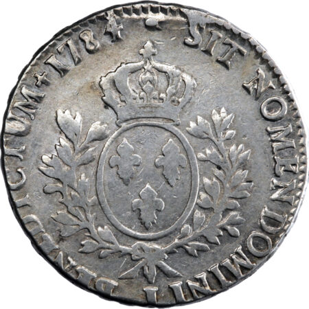 France Louis XVI Écu aux branches d'olivier 1784 Limoges – Image 2