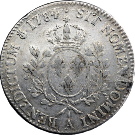 France Louis XVI Écu aux branches d'olivier 1784 Paris – Image 2