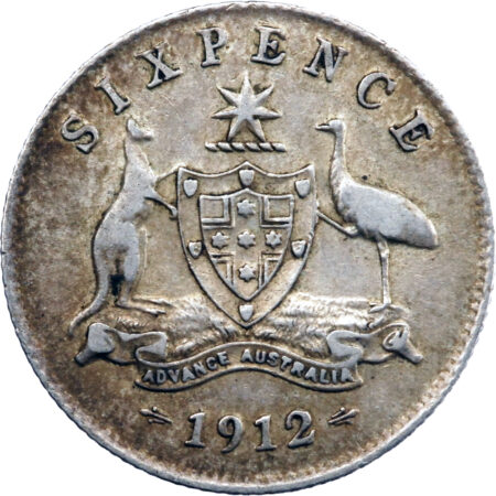 Australie George V Sixpence 1912 – Image 2
