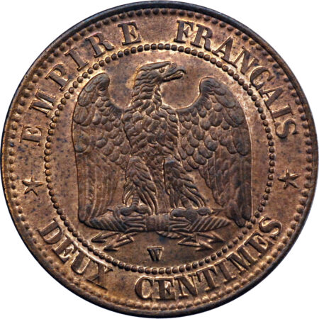 France Napoléon III 2 Centimes 1856 Lille – Image 2