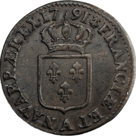 Louis XVI Sol à l'écu 1791 Paris – Image 2