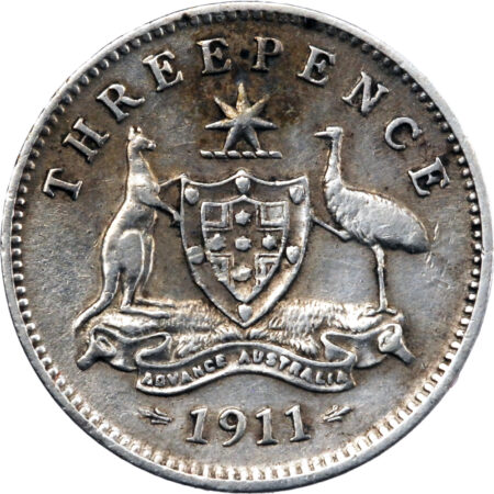 Australie George V Threepence 1911 – Image 2