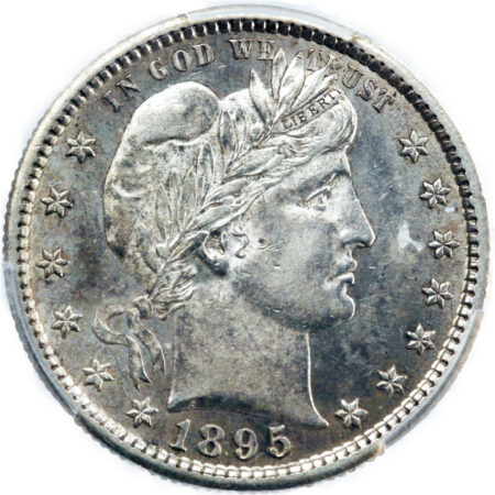 États-Unis Barber Quarter 1/4 Dollar 1895 San Francisco – Image 3