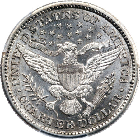 États-Unis Barber Quarter 1/4 Dollar 1895 San Francisco – Image 4