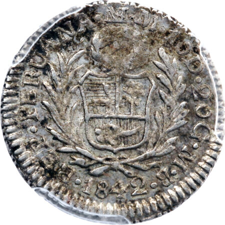 Pérou 1/2 Real  1842 Lima – Image 4