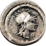 République romaine Manlius Torquatus Denier 113-112 BC Rome