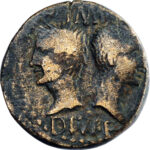 Provincial romain Auguste et Agrippa As 20 BC-14 AD Nemausus - Nîmes