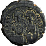 Empire byzantin Justin II et Sophie Follis 573/4 (RY 9) Constantinople