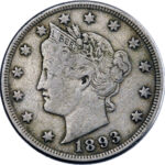 États-Unis  5 Cents Liberty 1893 Philadelphie