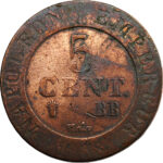 Allemagne Royaume de Westphalie Jérôme Napoléon 5 Centimes 1808 Strasbourg